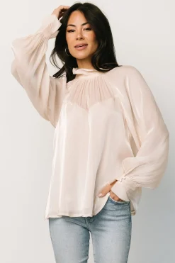 Baltic Born blouses + shirts|Maeve Shimmer Top | Champagne