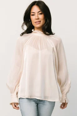 Baltic Born blouses + shirts|Maeve Shimmer Top | Champagne