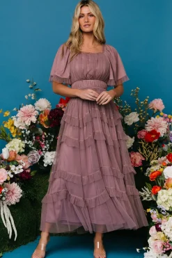 Baltic Born tulle styles|Magdalena Tulle Maxi Dress | Dusty Orchid