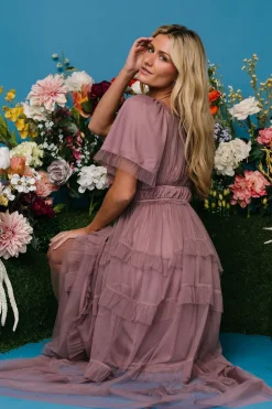Baltic Born tulle styles|Magdalena Tulle Maxi Dress | Dusty Orchid
