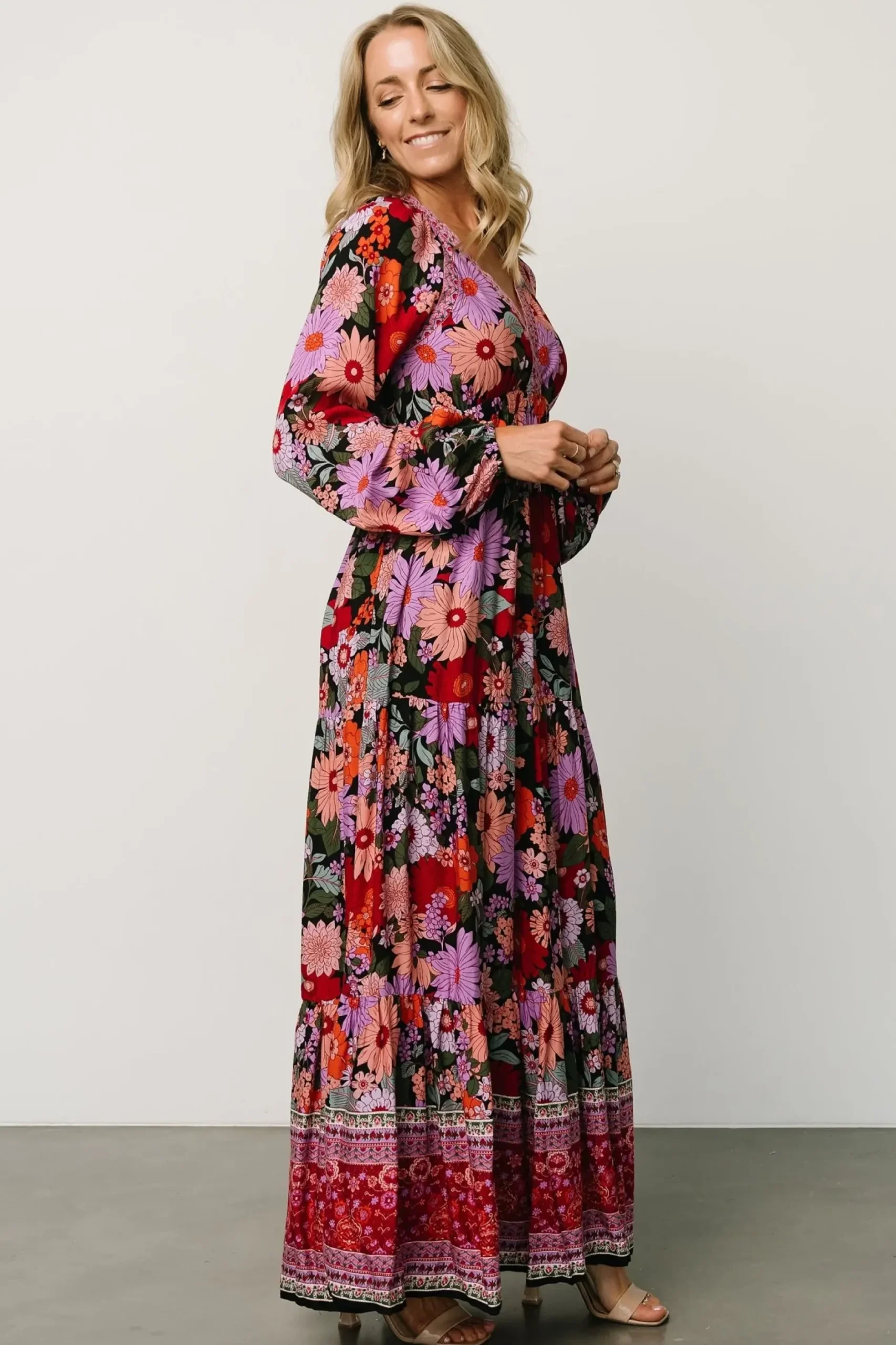 Baltic Born maxi dresses|Malena Maxi Dress | Black Multi