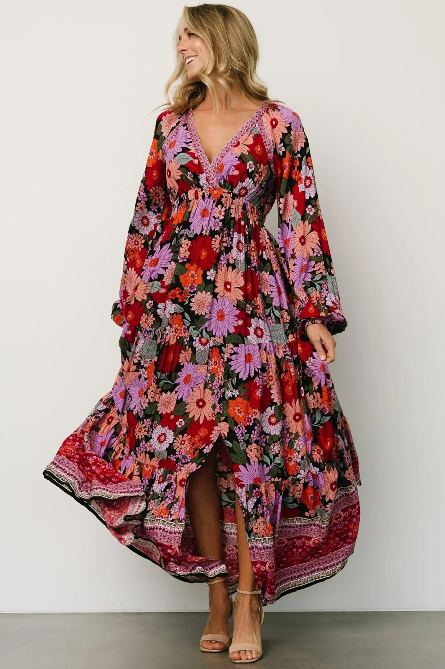 Baltic Born maxi dresses|Malena Maxi Dress | Black Multi
