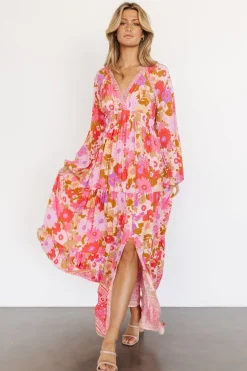 Baltic Born maxi dresses|Malena Maxi Dress | Pink Multi