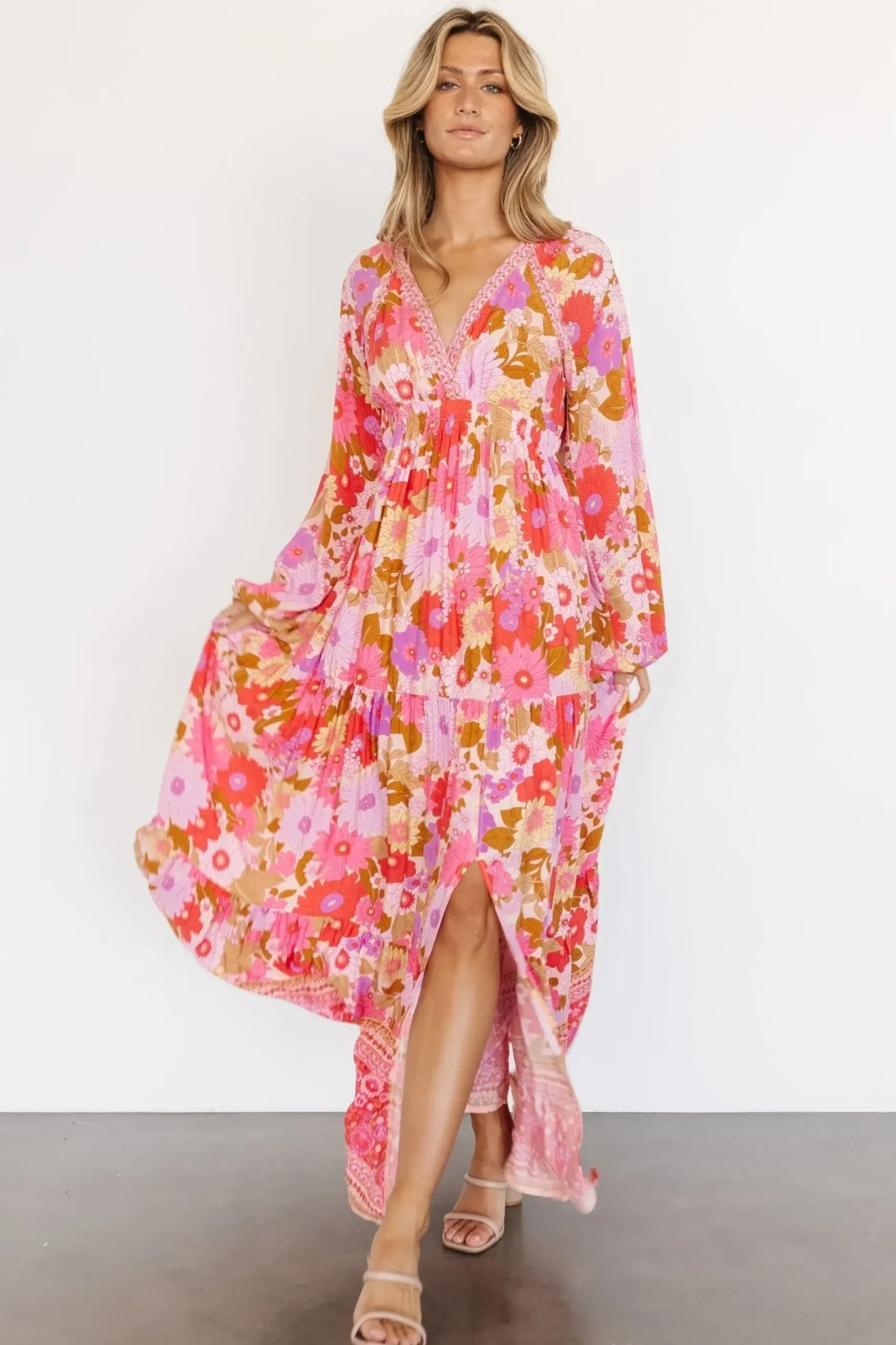 Baltic Born maxi dresses|Malena Maxi Dress | Pink Multi