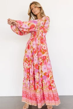 Baltic Born maxi dresses|Malena Maxi Dress | Pink Multi