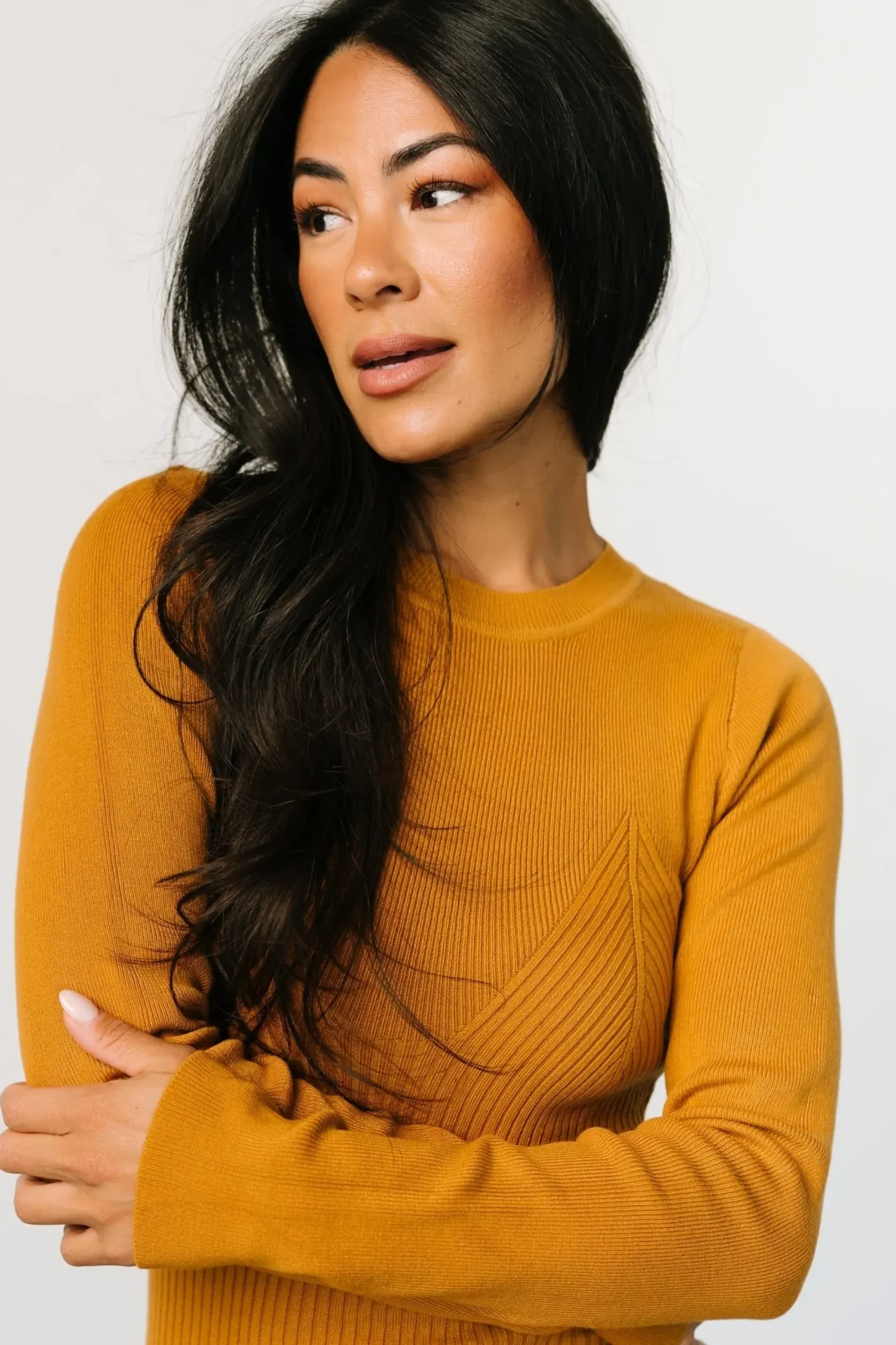 Baltic Born sweaters|Manhattan Ribbed Sweater Dress | Camel