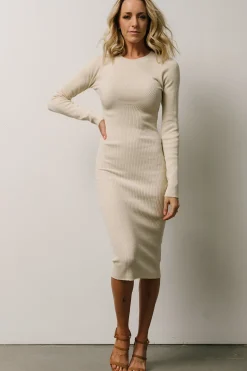 Baltic Born sweaters|Manhattan Ribbed Sweater Dress | Ivory