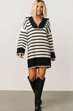 Baltic Born DRESSES|short dresses|Manon Sweater Dress | Black Stripe
