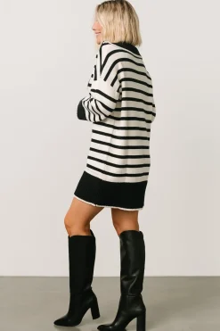 Baltic Born DRESSES|short dresses|Manon Sweater Dress | Black Stripe