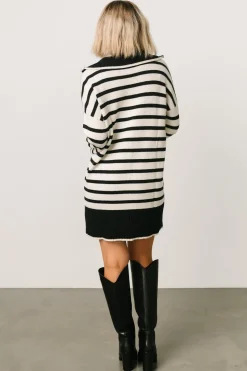 Baltic Born DRESSES|short dresses|Manon Sweater Dress | Black Stripe