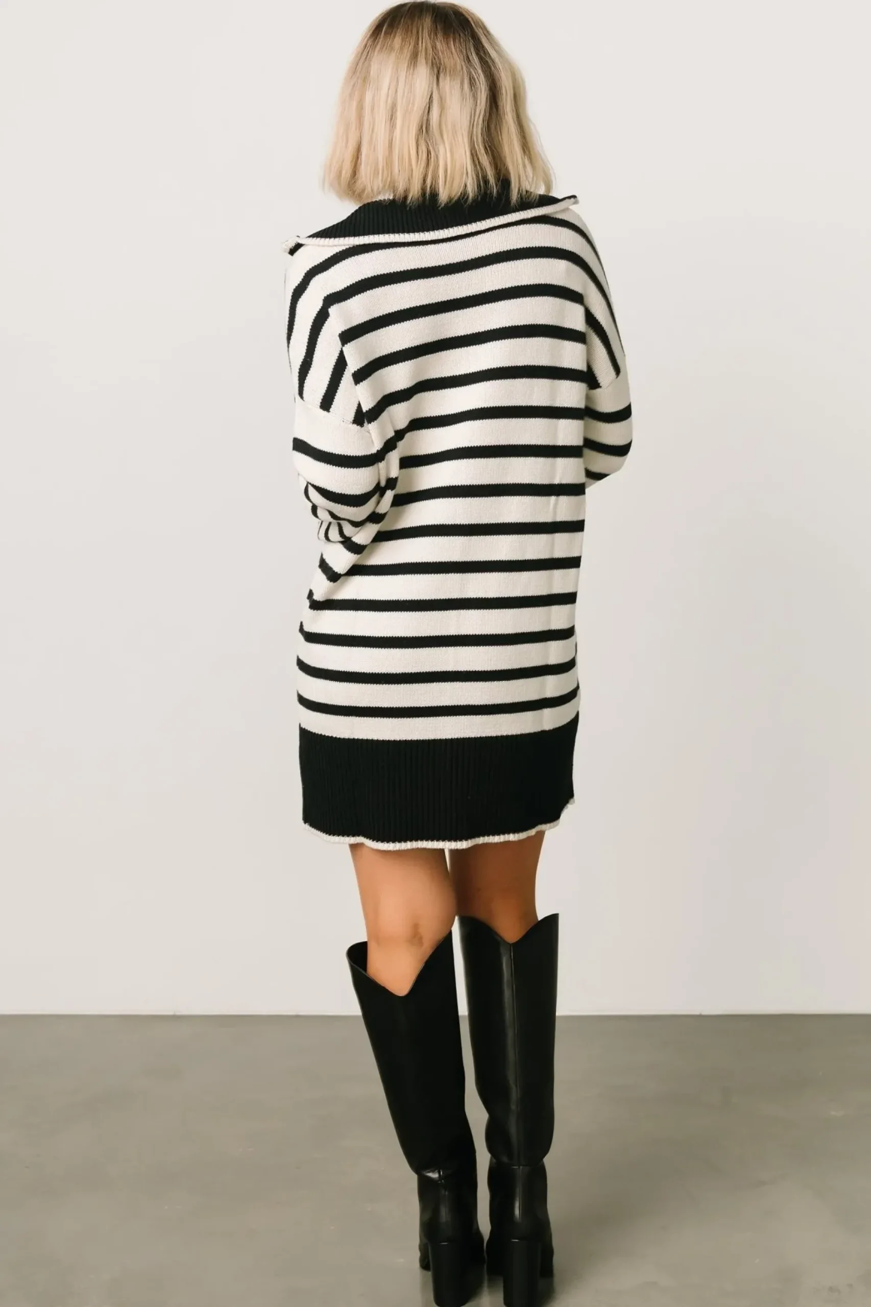 Baltic Born DRESSES|short dresses|Manon Sweater Dress | Black Stripe