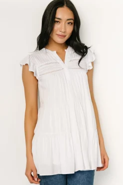 Baltic Born blouses + shirts|Margaret Tiered Top | White