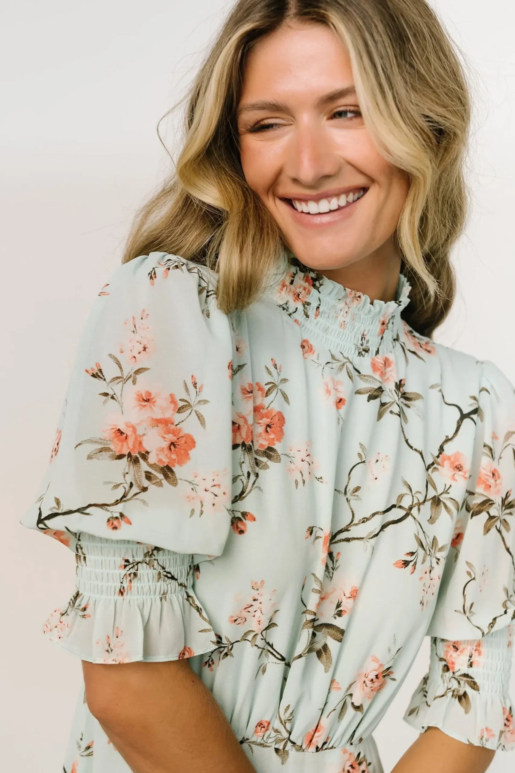Baltic Born WEDDING SUITE|wedding guest|Marie Mock Neck Maxi Dress | Sage Floral