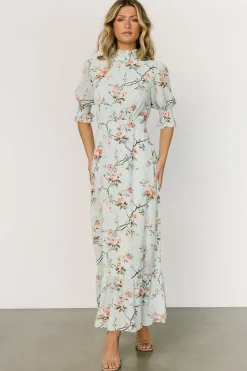 Baltic Born WEDDING SUITE|wedding guest|Marie Mock Neck Maxi Dress | Sage Floral