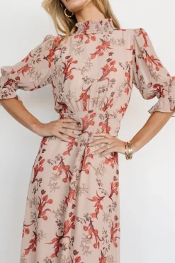 Baltic Born WEDDING SUITE|wedding guest|Marie Mock Neck Maxi Dress | Blush Floral