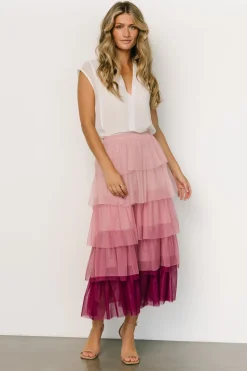 Baltic Born skirts|Marlene Tulle Ruffle Skirt | Mauve + Berry