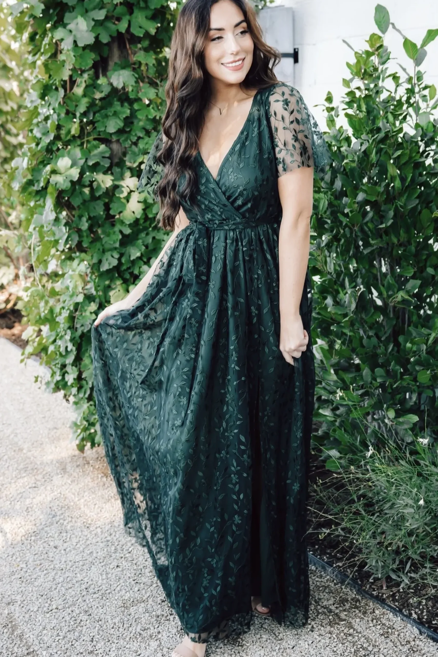Baltic Born SALE|Marseille Embossed Maxi Dress | Green
