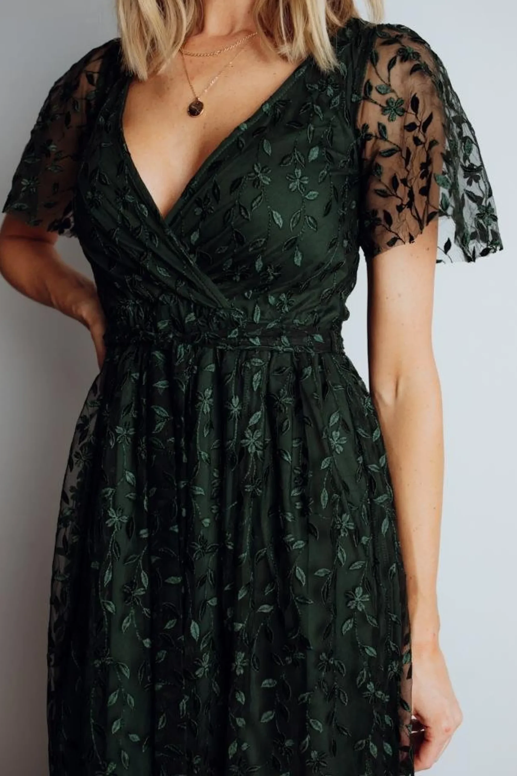 Baltic Born SALE|Marseille Embossed Maxi Dress | Green
