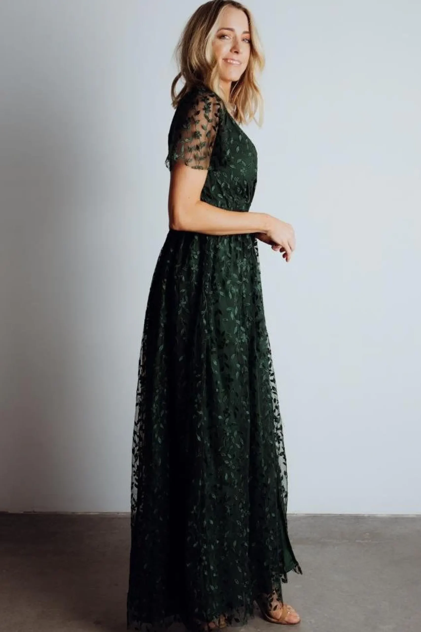 Baltic Born SALE|Marseille Embossed Maxi Dress | Green