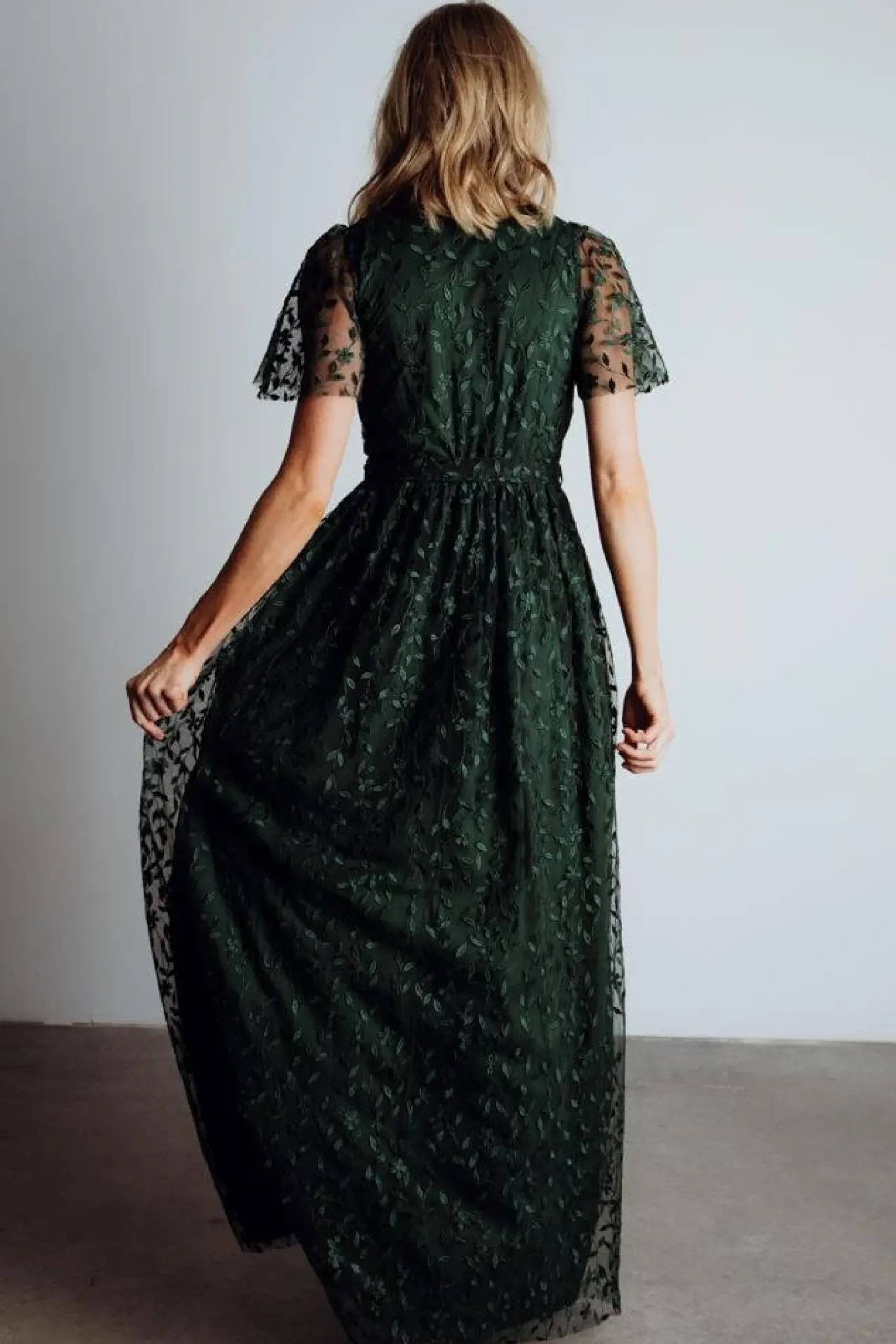Baltic Born SALE|Marseille Embossed Maxi Dress | Green
