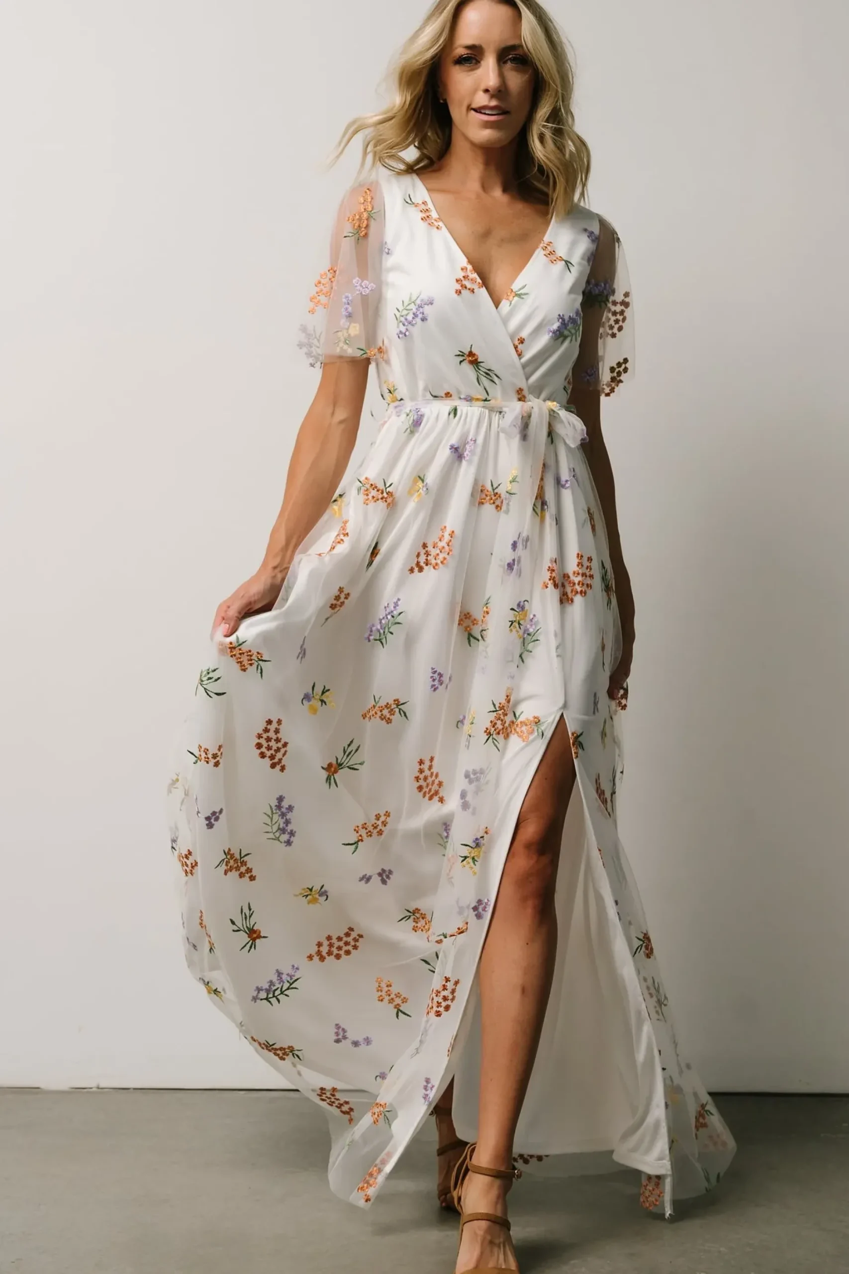Baltic Born SALE|Marseille Embossed Maxi Dress | Meadow Floral