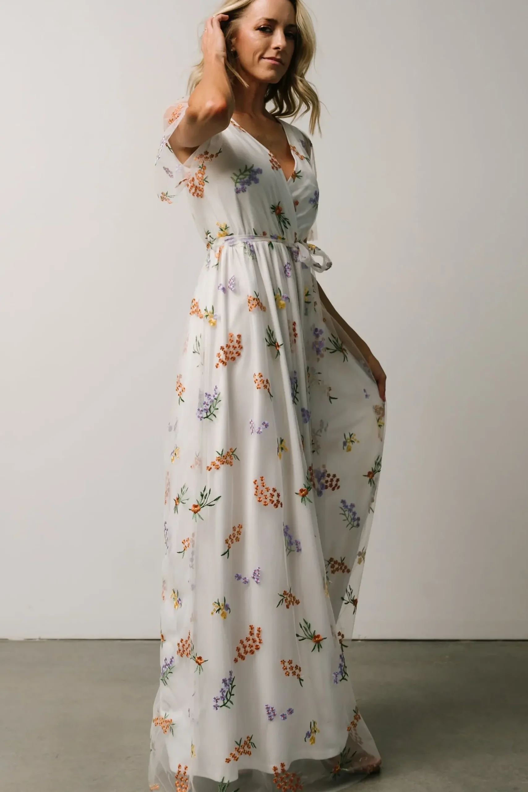 Baltic Born SALE|Marseille Embossed Maxi Dress | Meadow Floral