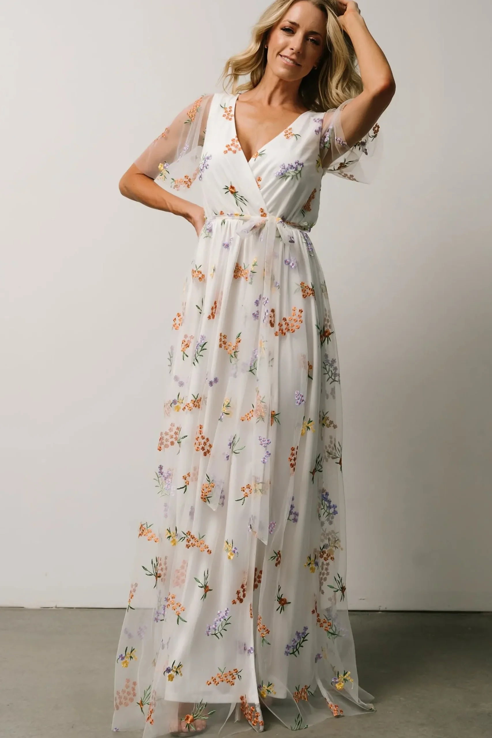 Baltic Born SALE|Marseille Embossed Maxi Dress | Meadow Floral