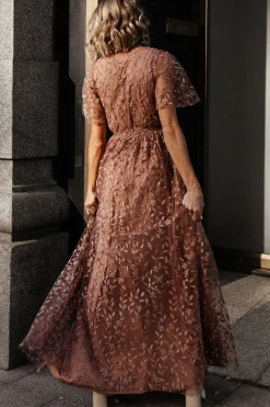 Baltic Born SALE|Marseille Embossed Maxi Dress | Nude Rose