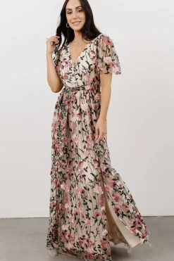 Baltic Born SALE|Marseille Embossed Maxi Dress | Rose Garden