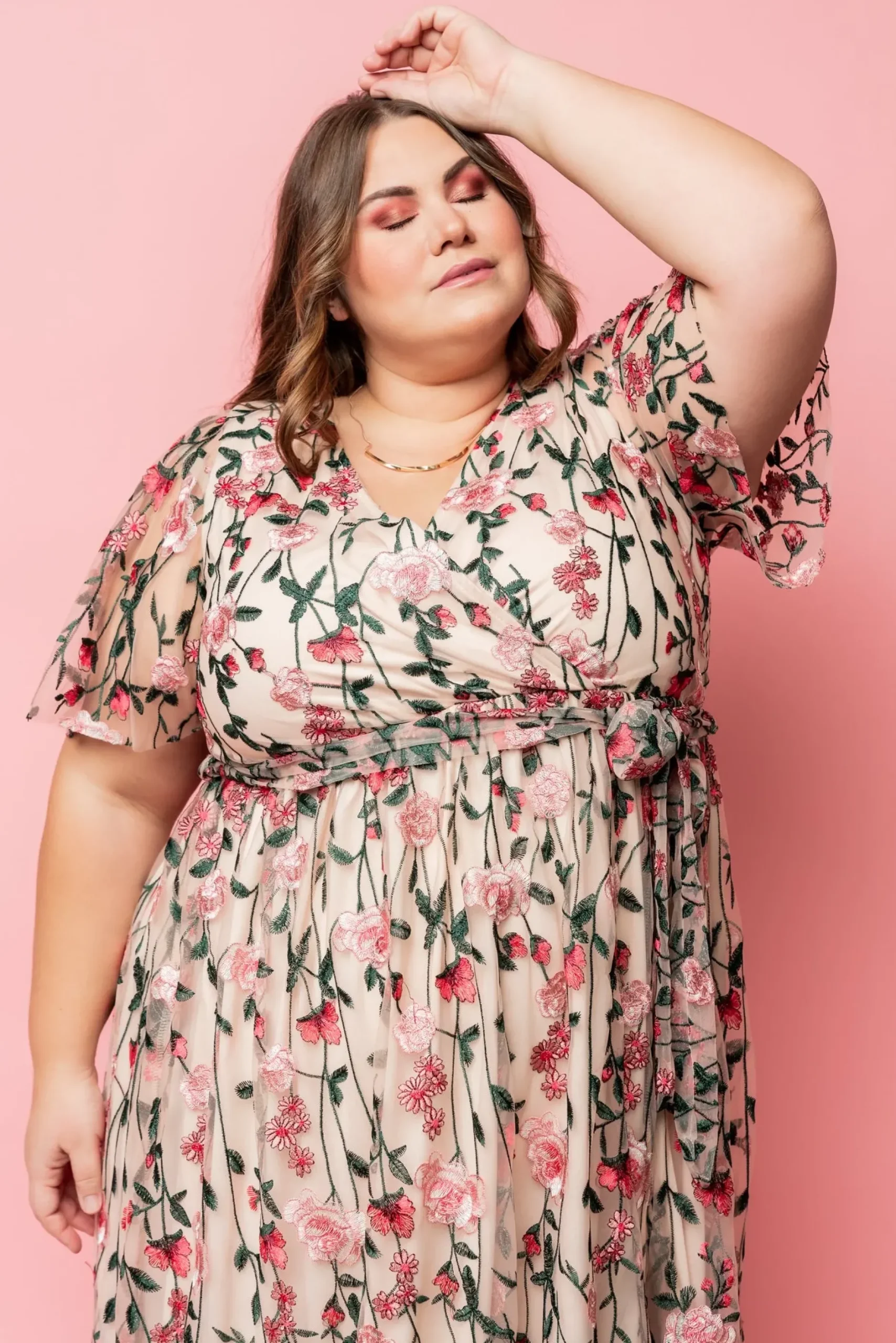 Baltic Born SALE|Marseille Embossed Maxi Dress | Rose Garden