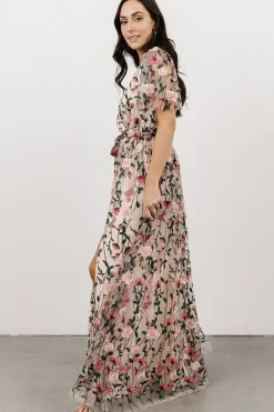 Baltic Born SALE|Marseille Embossed Maxi Dress | Rose Garden