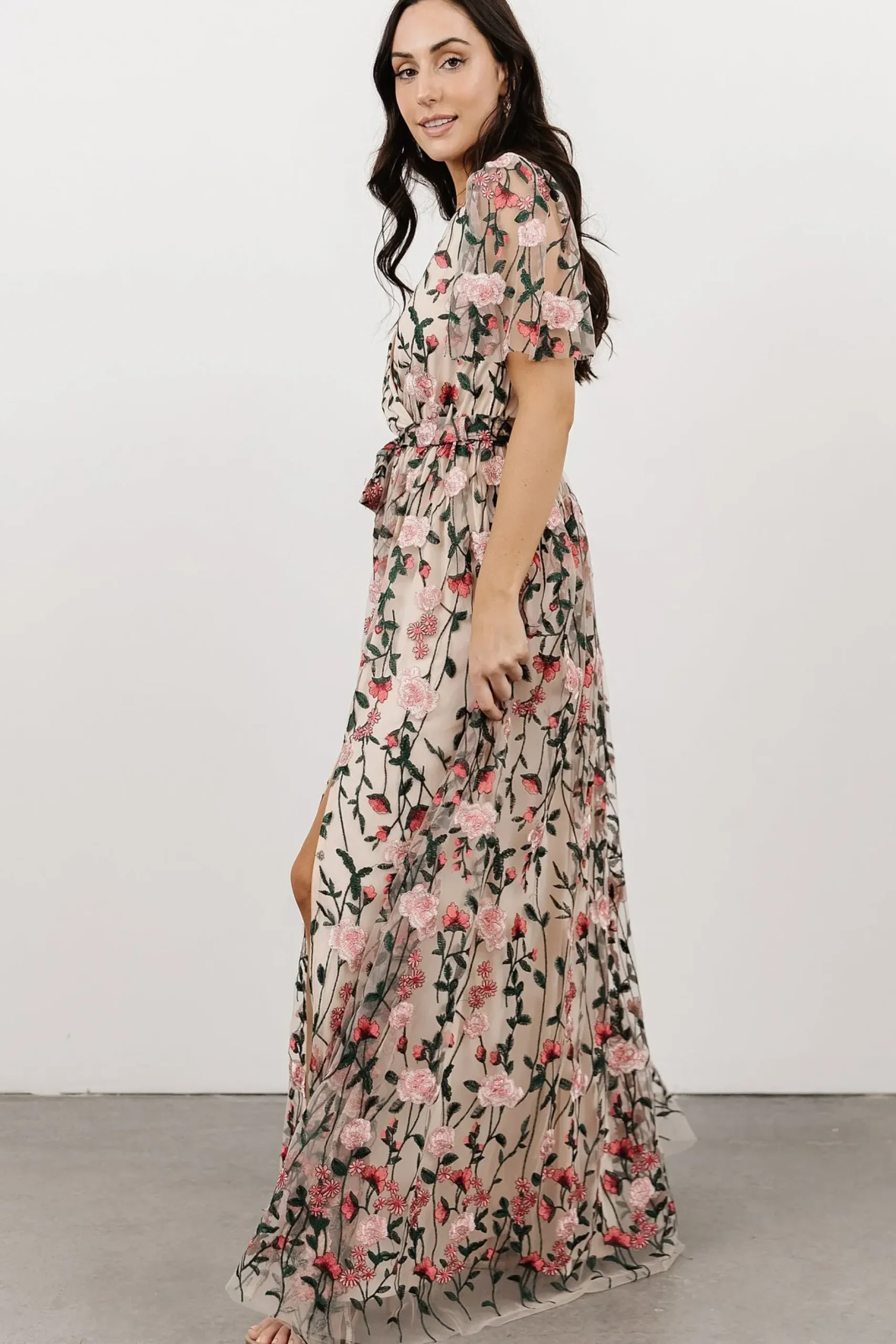 Baltic Born SALE|Marseille Embossed Maxi Dress | Rose Garden