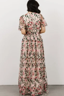 Baltic Born SALE|Marseille Embossed Maxi Dress | Rose Garden