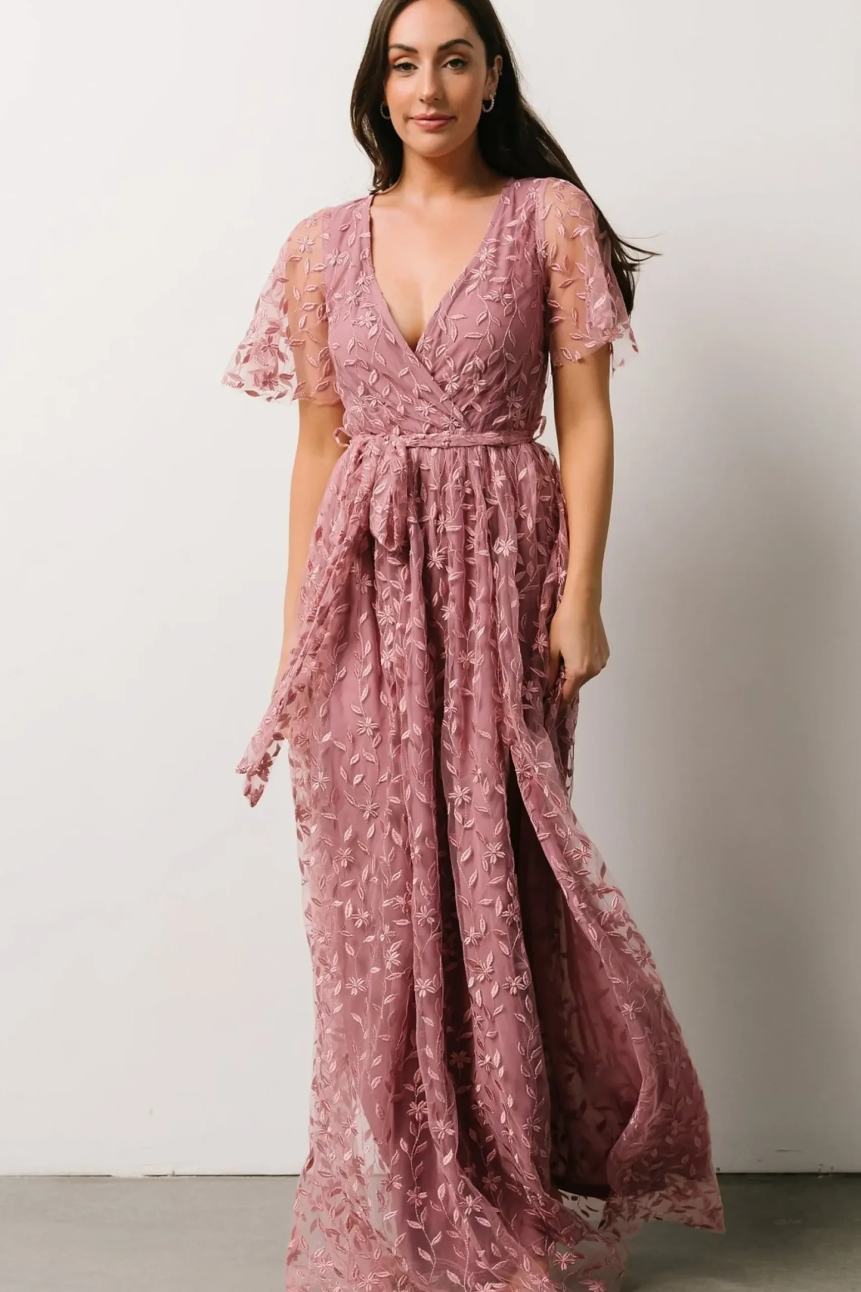 Baltic Born SALE|Marseille Embossed Maxi Dress | Orchid