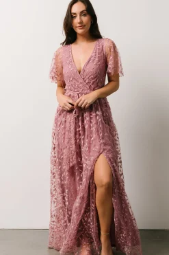Baltic Born SALE|Marseille Embossed Maxi Dress | Orchid