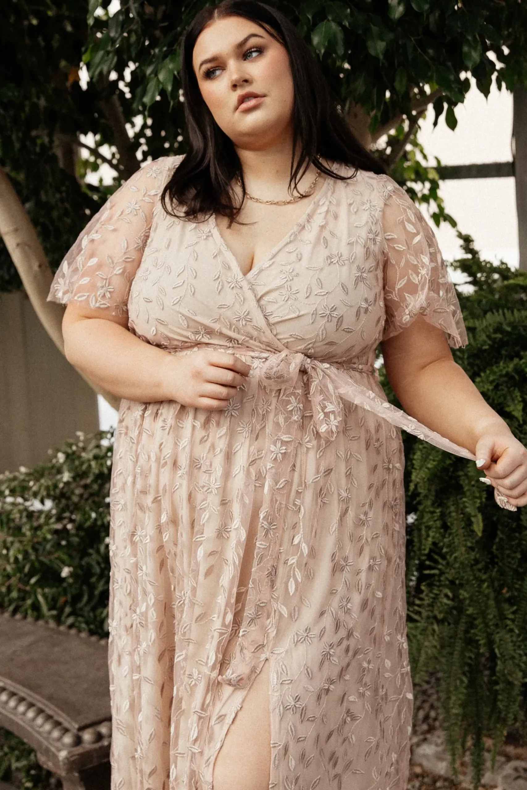 Baltic Born SALE|Marseille Embossed Maxi Dress | Champagne