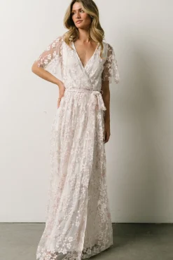 Baltic Born SALE|Marseille Embossed Maxi Dress | Cherry Blossom