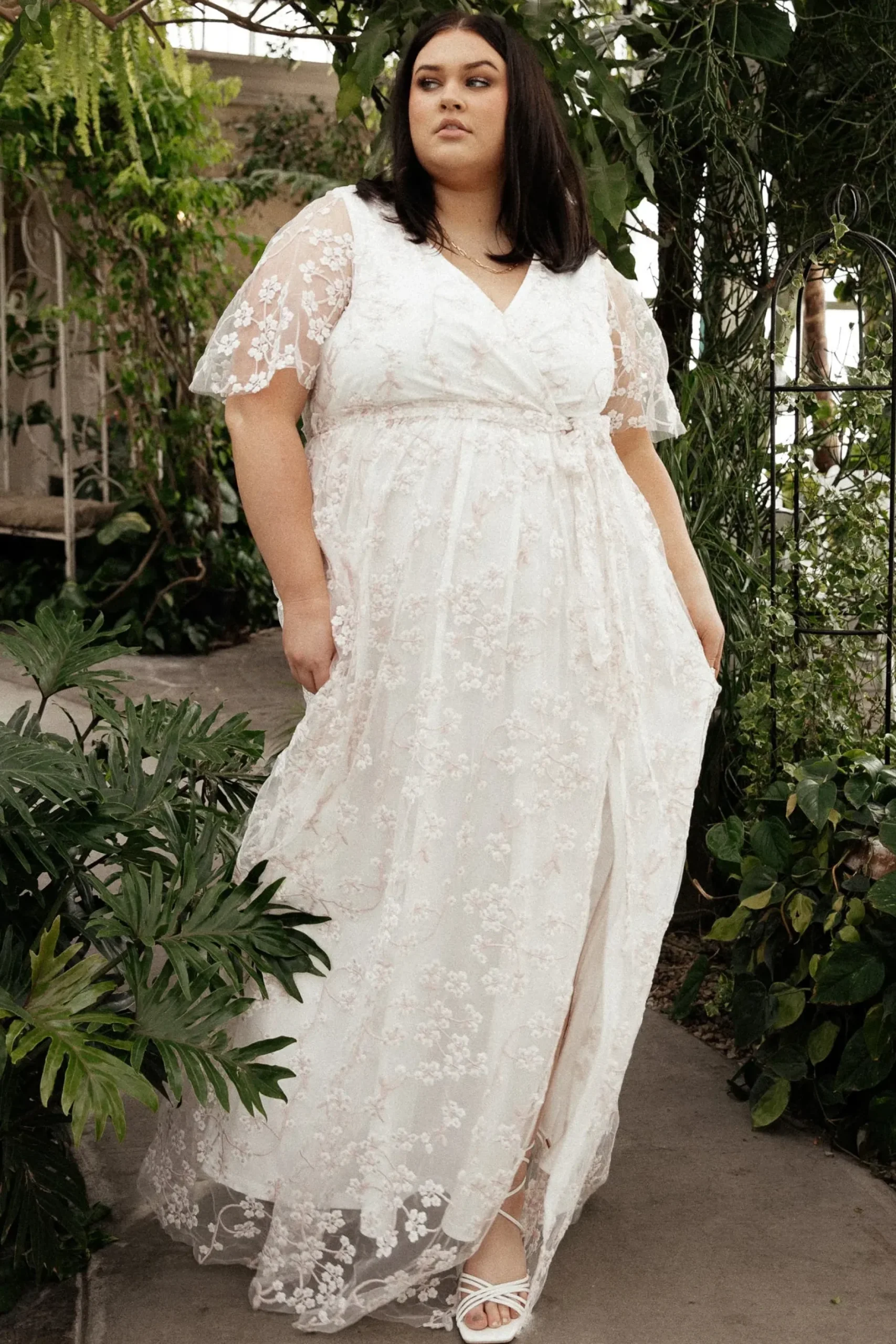 Baltic Born SALE|Marseille Embossed Maxi Dress | Cherry Blossom