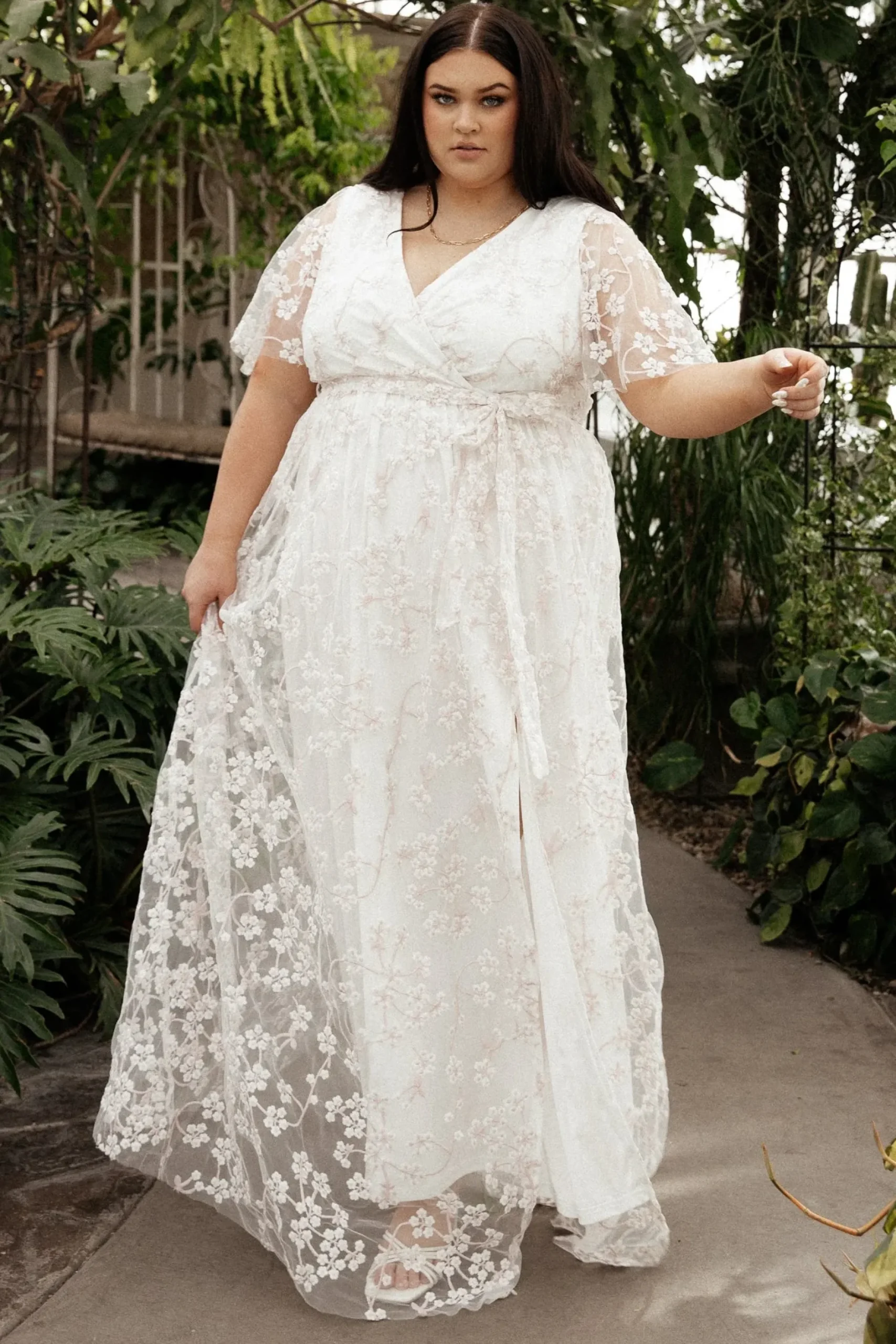 Baltic Born SALE|Marseille Embossed Maxi Dress | Cherry Blossom