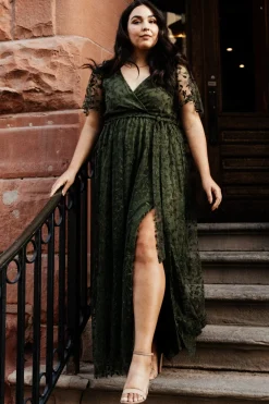 Baltic Born SALE|Marseille Embossed Maxi Dress | Olive