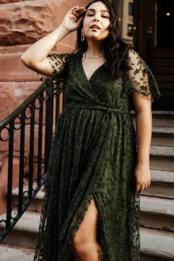 Baltic Born SALE|Marseille Embossed Maxi Dress | Olive