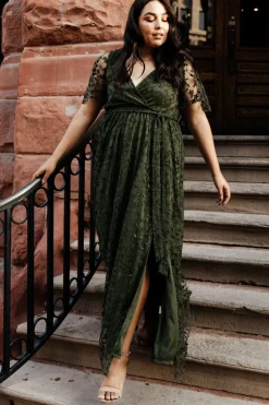Baltic Born SALE|Marseille Embossed Maxi Dress | Olive