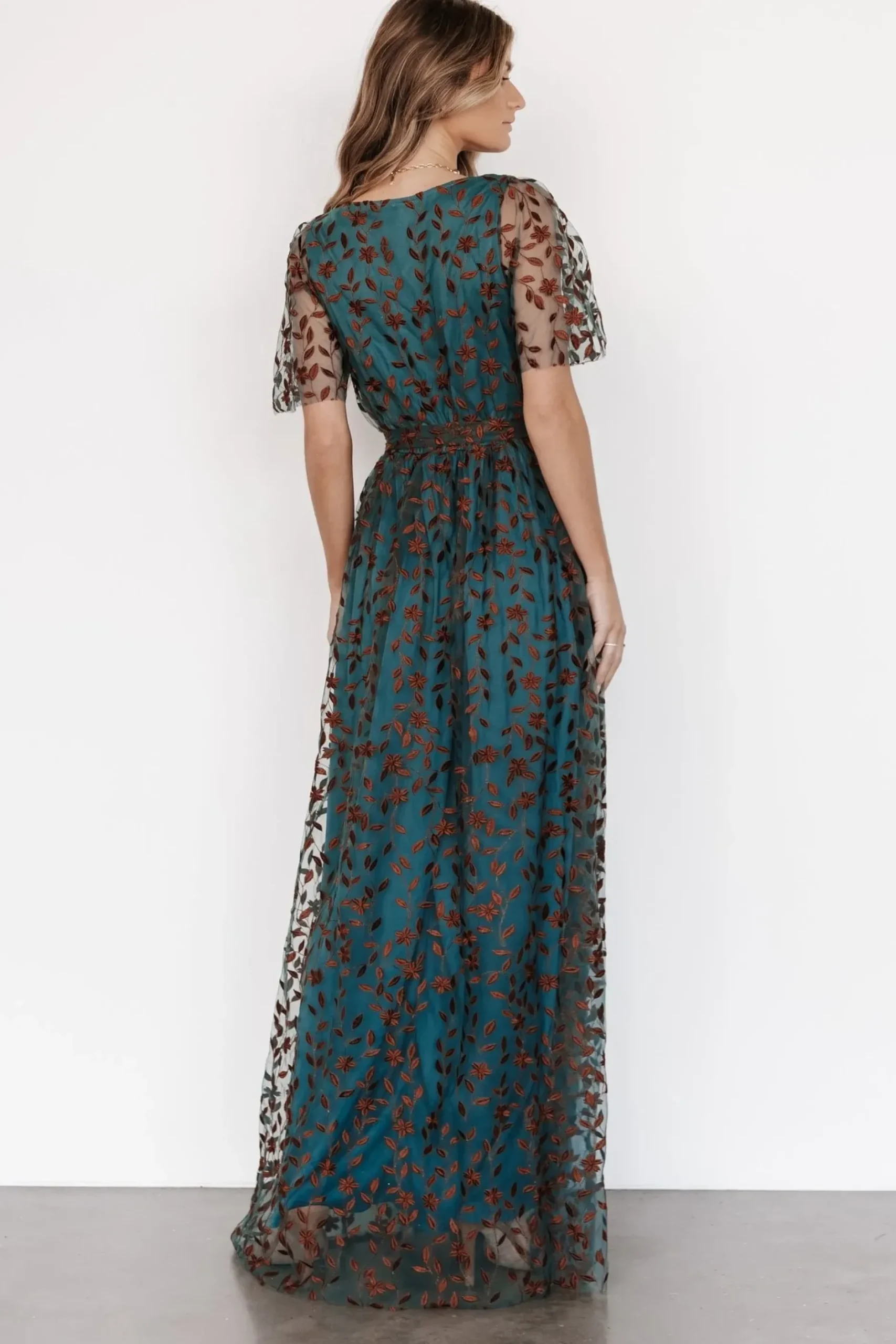 Baltic Born SALE|Marseille Embossed Maxi Dress | Jade + Bronze