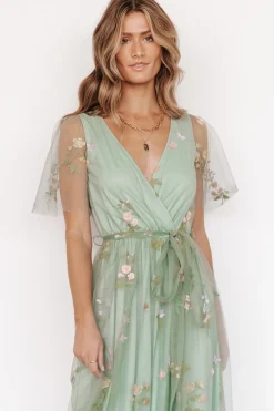 Baltic Born SALE|Marseille Embossed Maxi Dress | Sage Floral