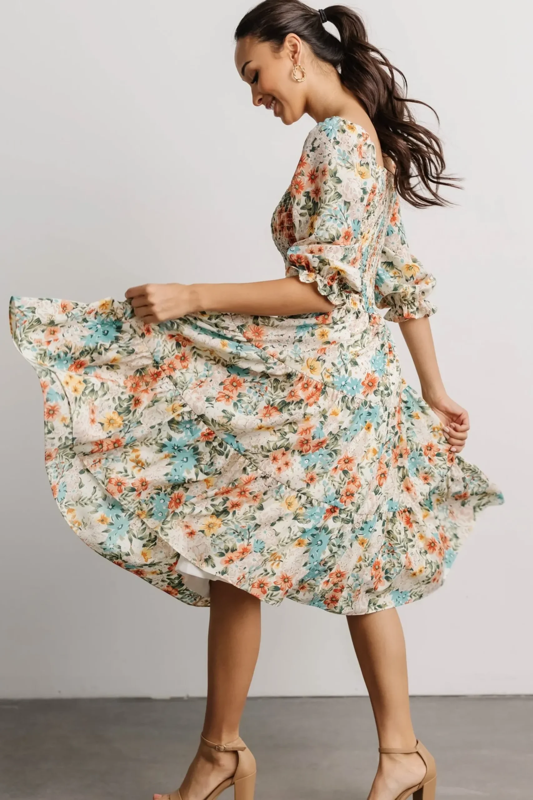 Baltic Born SALE|Marta Smocked Midi Dress | Summer Floral