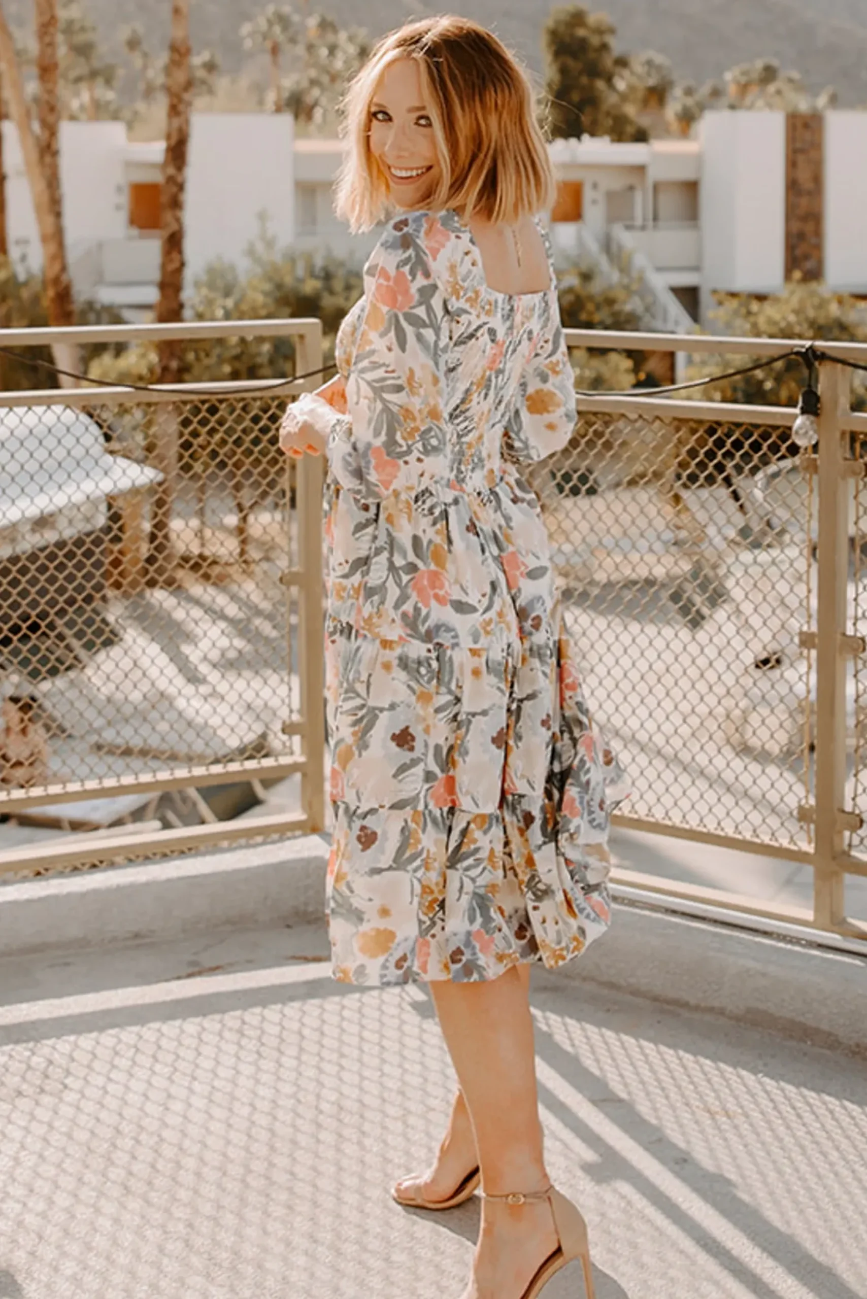 Baltic Born SALE|Marta Smocked Midi Dress | Multi Floral