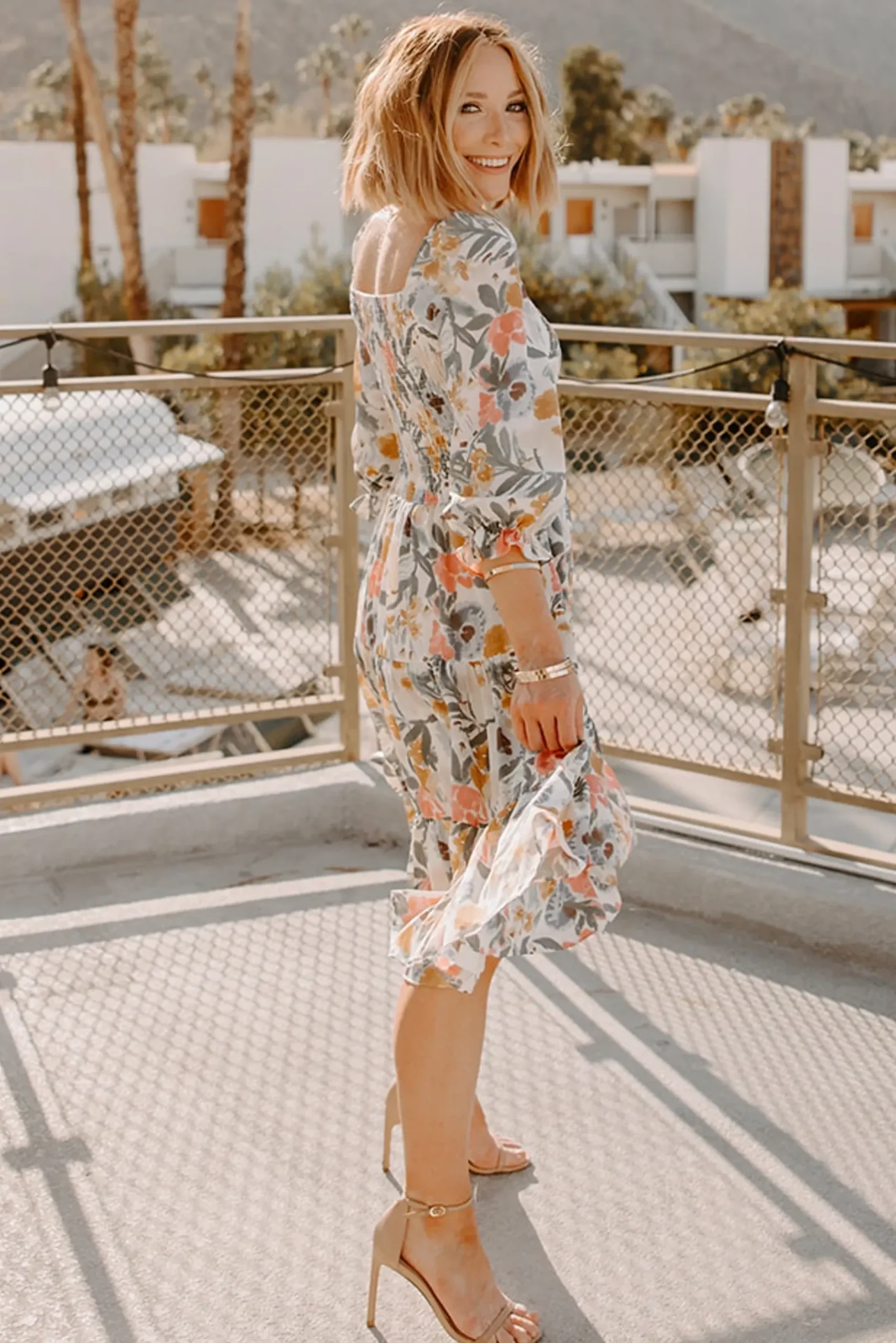 Baltic Born SALE|Marta Smocked Midi Dress | Multi Floral