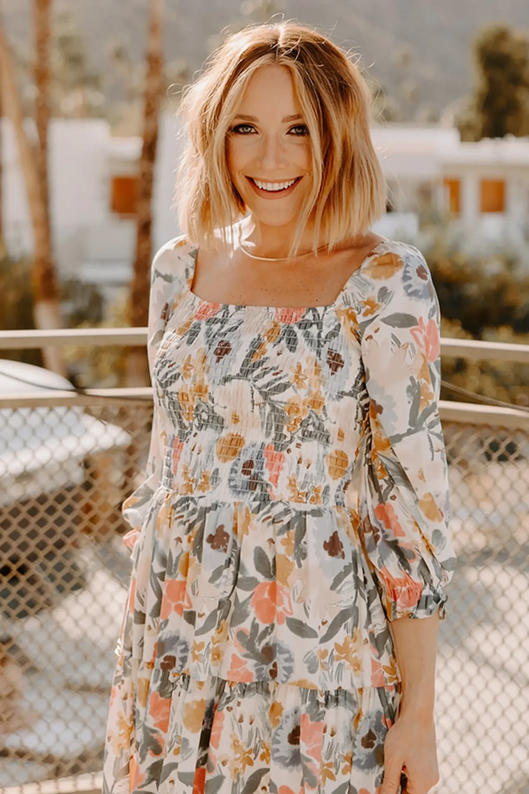Baltic Born SALE|Marta Smocked Midi Dress | Multi Floral