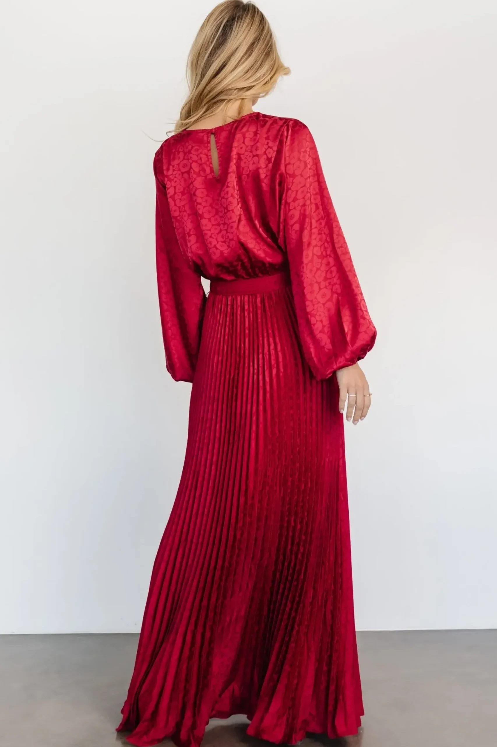 Baltic Born COMING SOON|Marva Pleated Maxi Dress | Wine