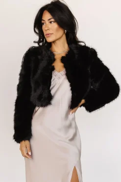 Baltic Born outerwear|Maserati Crop Faux Fur Coat | Mink